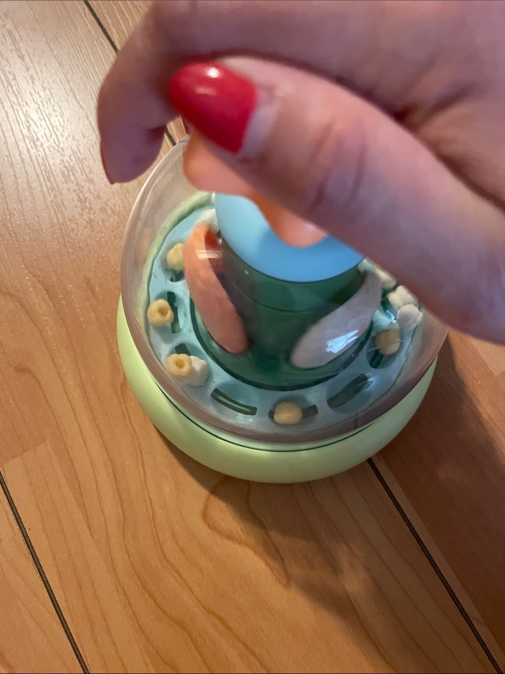 Interactive Pop-Up Corn Toy - Pastel Green, Aqua & Orange - Picture 6 of 6